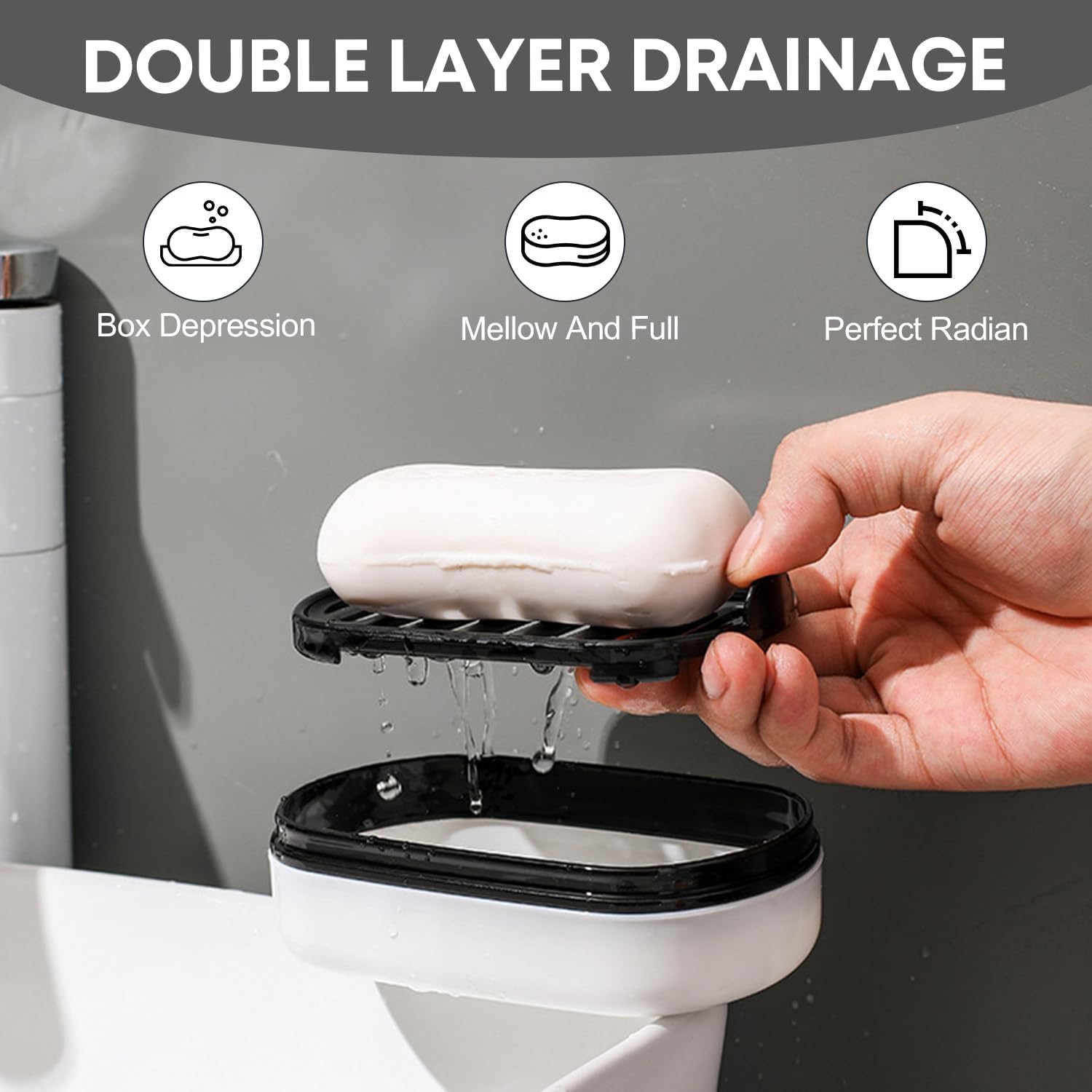 2 Pcs Travel Soap Case, Portable Soap Dish with Lid - Image 2