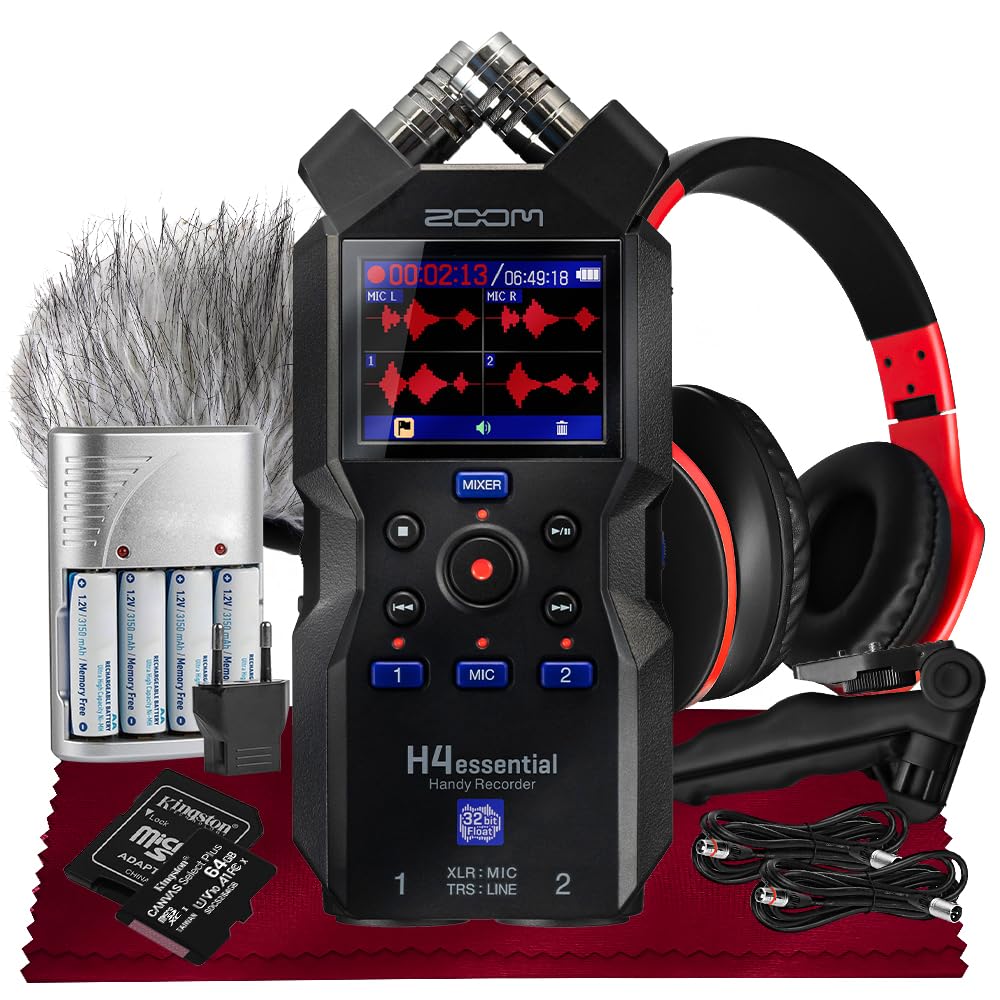 Amazon.com: Zoom H4essential 4-Track Handy Recorder 32-Bit Float