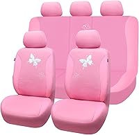 Vista 33 de Flying Banner - Juego completo de fundas para asiento de automóvil Butterfly, estilo universal de moda para mujer, para banco trasero (divisible)