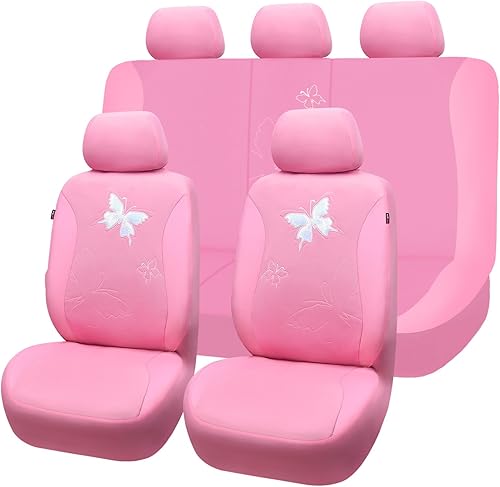 Miniatura 33 de Flying Banner Butterfly - Juego completo de fundas para asiento de automóvil, estilo universal femenino, para banco trasero (divisible), colorizado