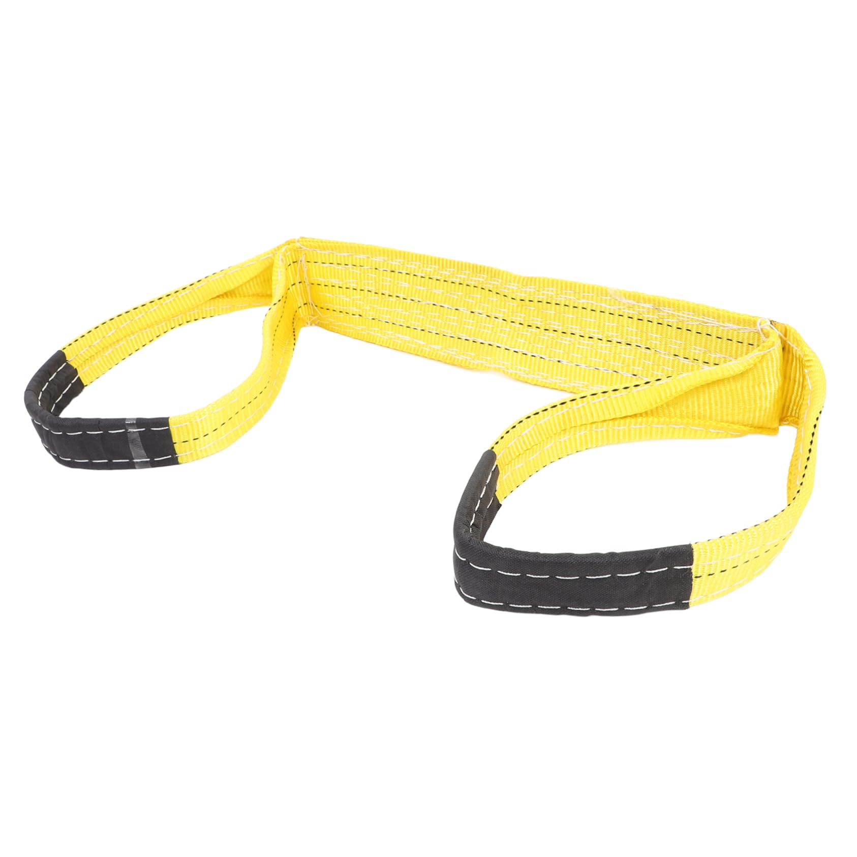 LIFKOME Cinghia Occhi Resistente e di 3t in Sollevamento Poliestere 5:1 2 Pezzi Piatti Trasporto Colore Giallo Sicurezza per Verticale Mobili