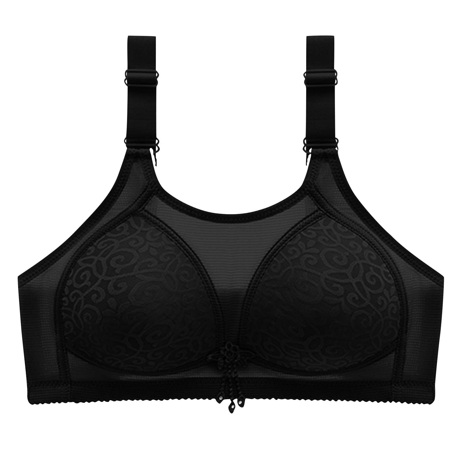 Womens Adjustable Strap Push up Bra Soft Comfortable Breathable Hook Bralettes Full-Coverage Sexy Mesh Bras
