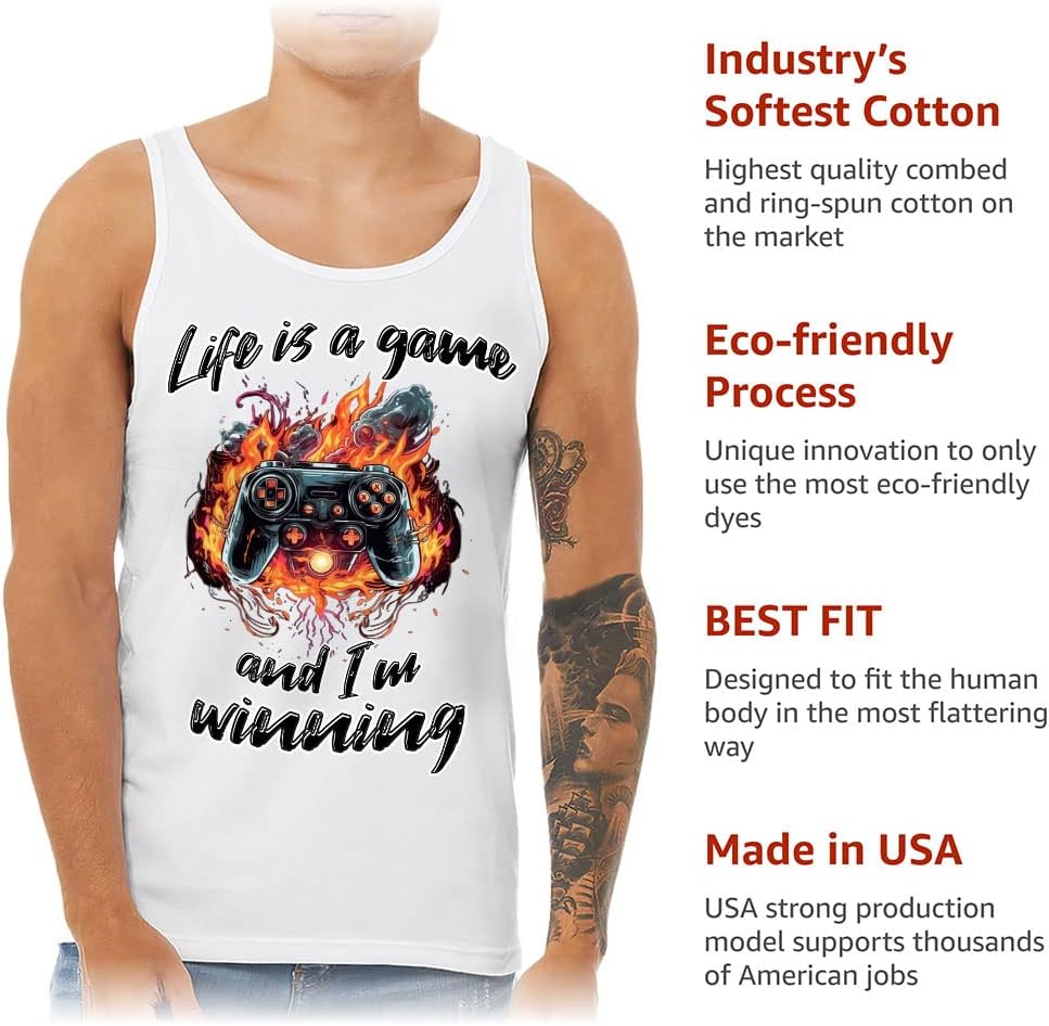 Life is a Game Tank - Cool Workout Tank - Gamepad Jersey Tank
