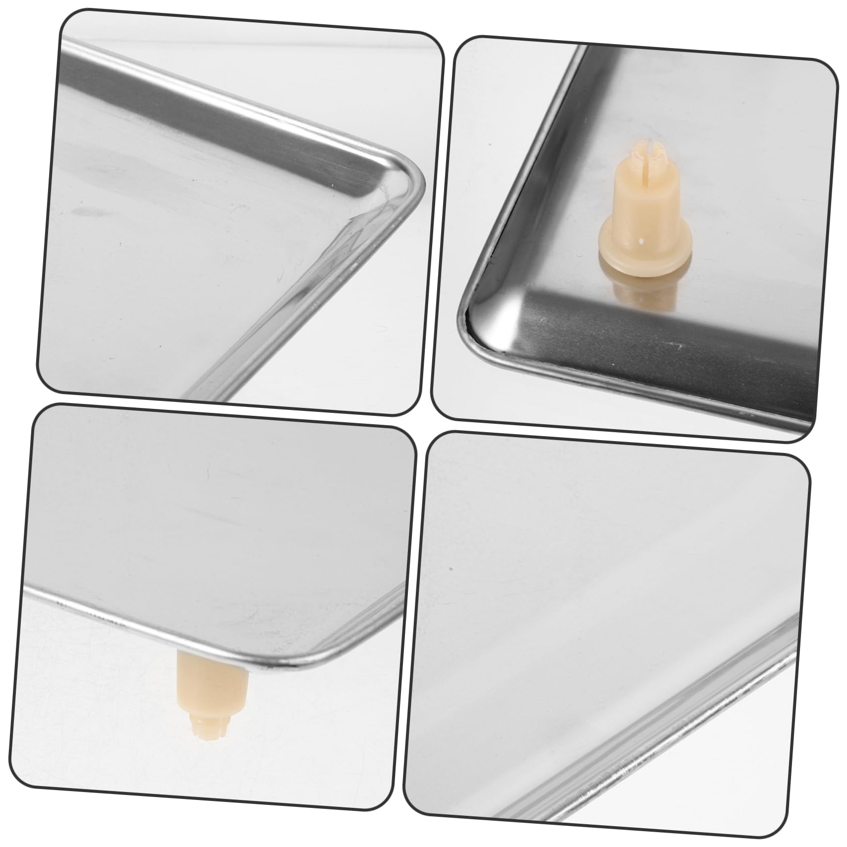 Garneck Electronic Scale Tray Rectangle Weighing Tool Stainless Steel for Kitchen Replaces Scale Pan Easy Storage