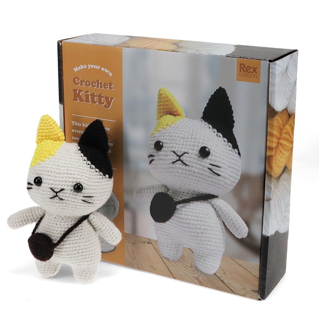 Rex London White Make Your Own Crochet Animal Kit - Cat