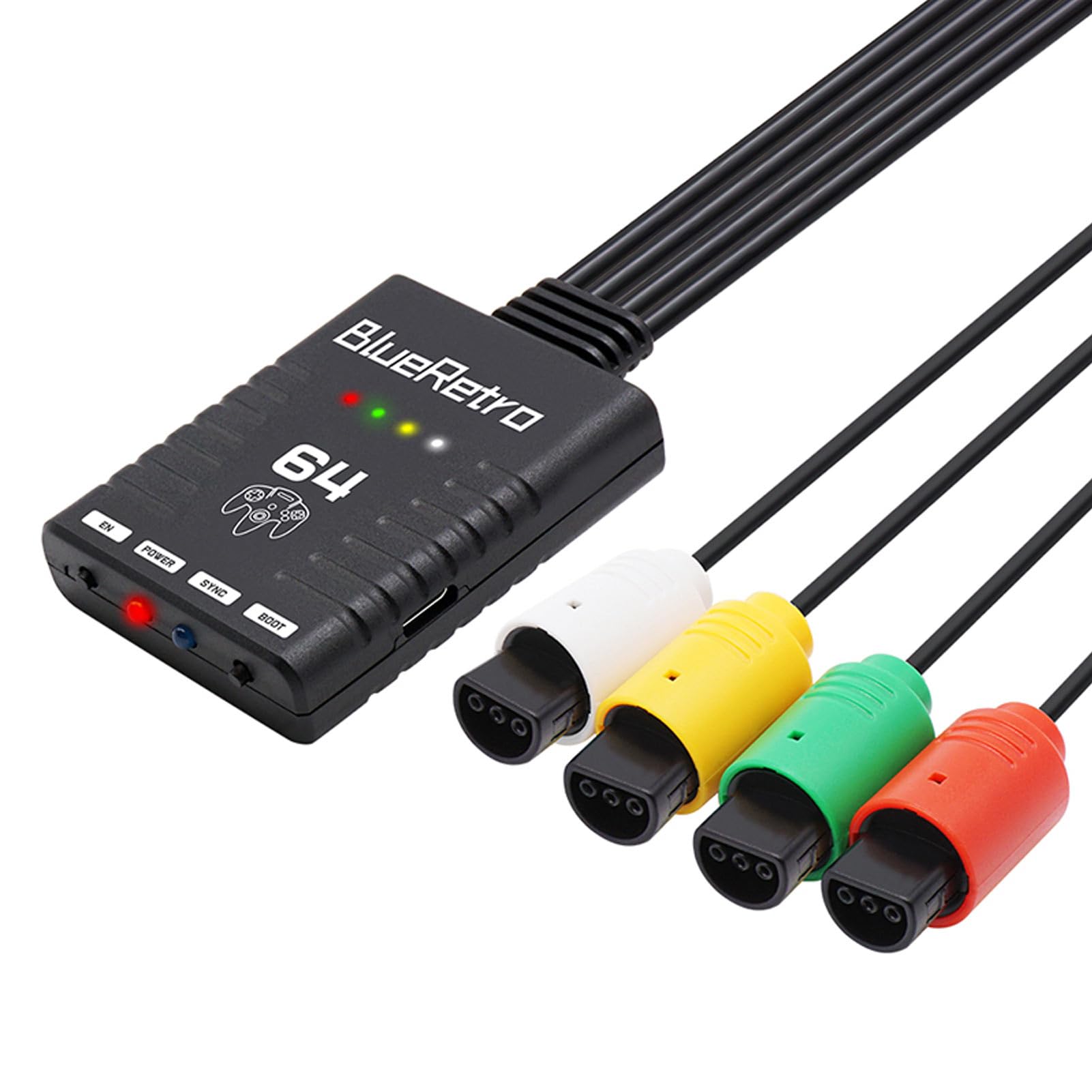 Gamecontroller Adapter für N64 Konsole, Kabelloser Bluetooth Griffkonverter, Unterstützt 4 Spieler, Controller Adapter für für für für Plug and Play