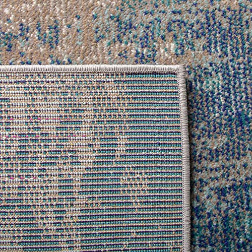 SAFAVIEH Madison Collection Area Rug - 9' x 12', Blue & Grey, Modern Boho Abstract Design, Non-Shedding & Easy Care, Ideal for High Traffic Areas in Living Room, Bedroom (MAD440M) - Image 7