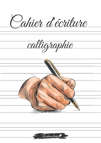 Cahier d'écriture calligraphie: 100 pages lignées pour l'entrainement à l'écriture calligraphique. Livre pour adultes, femmes &amp; hommes. Format A4