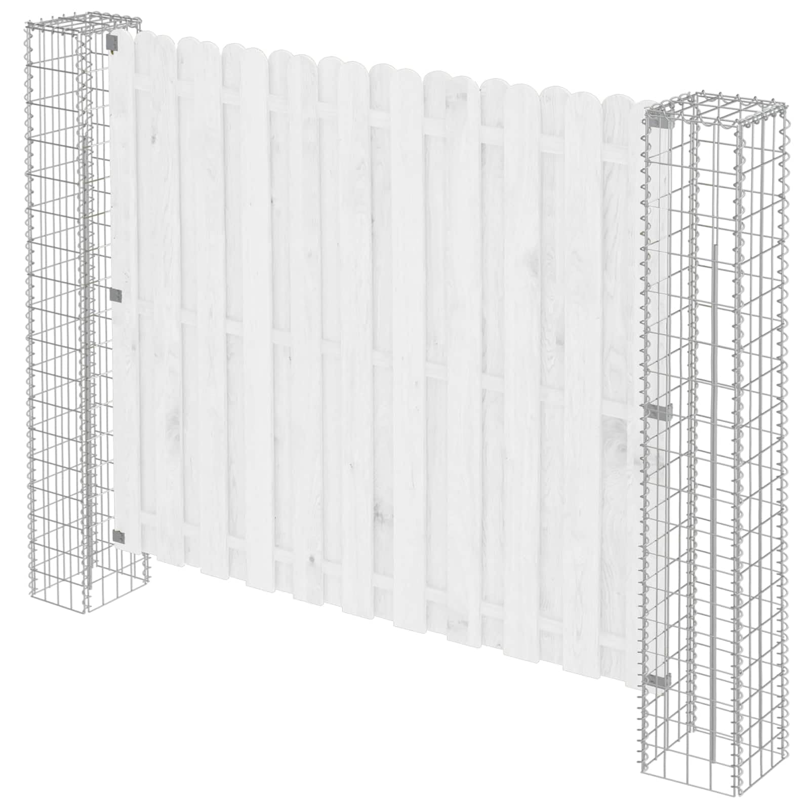 Zaunpfosten Metall 2 Stück Silber 20 x 20 x 190 cm für Gartenzaun Sichtschutz Terrasse Balkon mit robustem Quadratdesign und einfache Montage für Grundstück Begrenzung