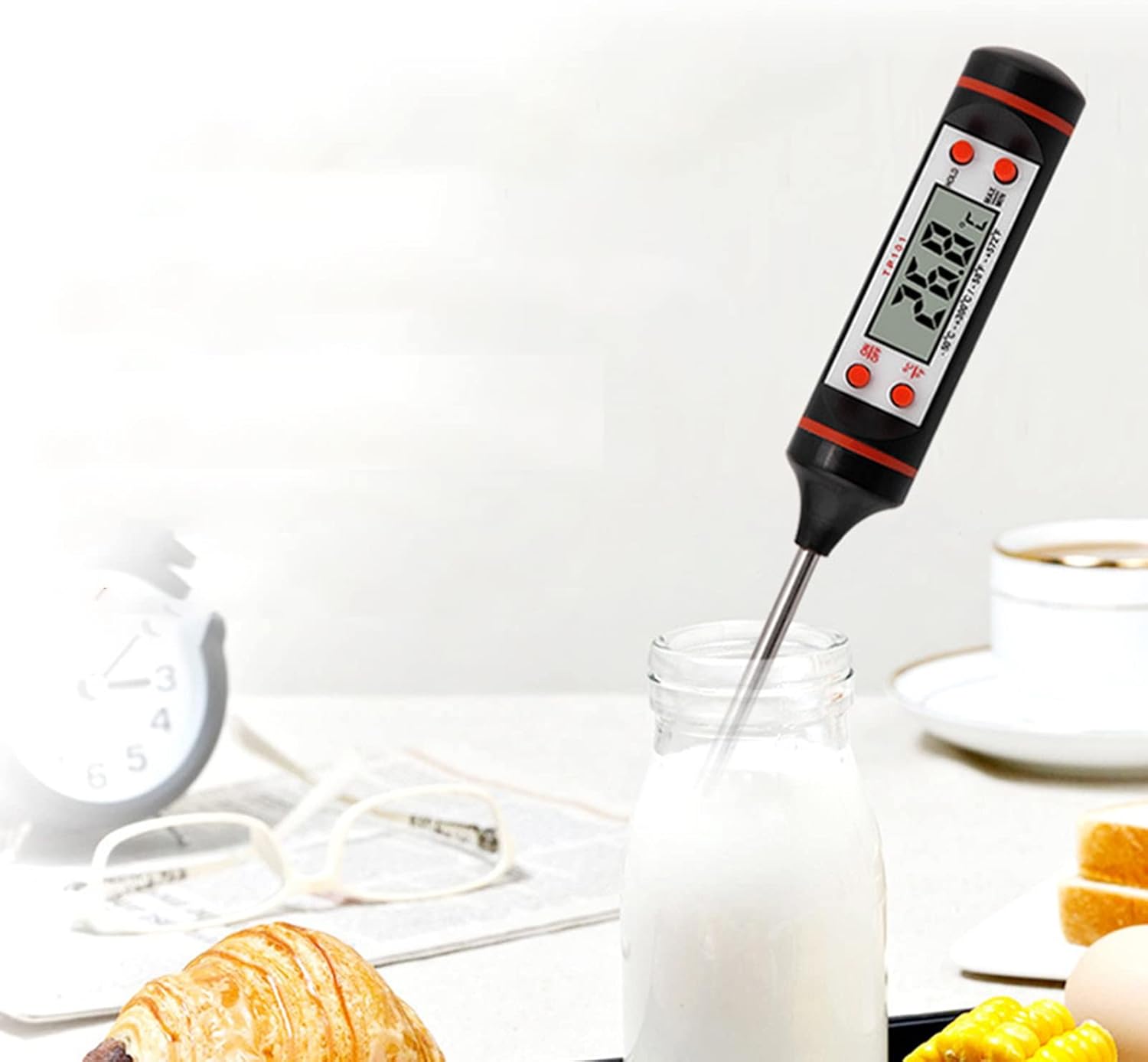 review narutosak Meat Thermometer Digital Instant Read for Grilling Kitchen Cooking for Candy Thermometer for Outdoor Black