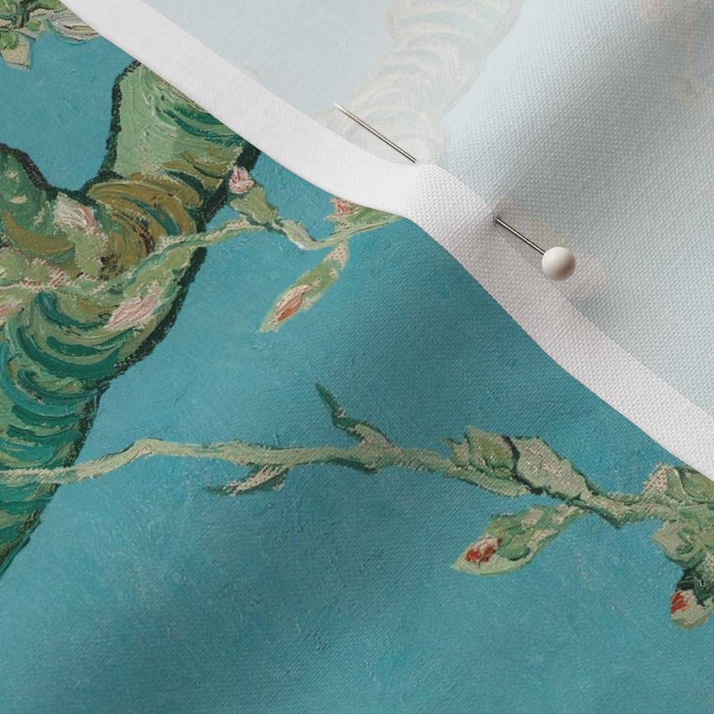 Spoonflower Fabric - Van Gogh Blossom Almond Branches Tree Spring Printed on Petal Cotton Fabric Fat Quarter - Sewing Quilting Apparel Crafts Decor