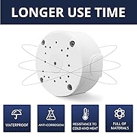 Vista 4 de Solo compatible con cámaras bala – Paquete de 12 cajas de conexiones de cámara de seguridad, soporte de montaje impermeable, cable oculto, cubierta