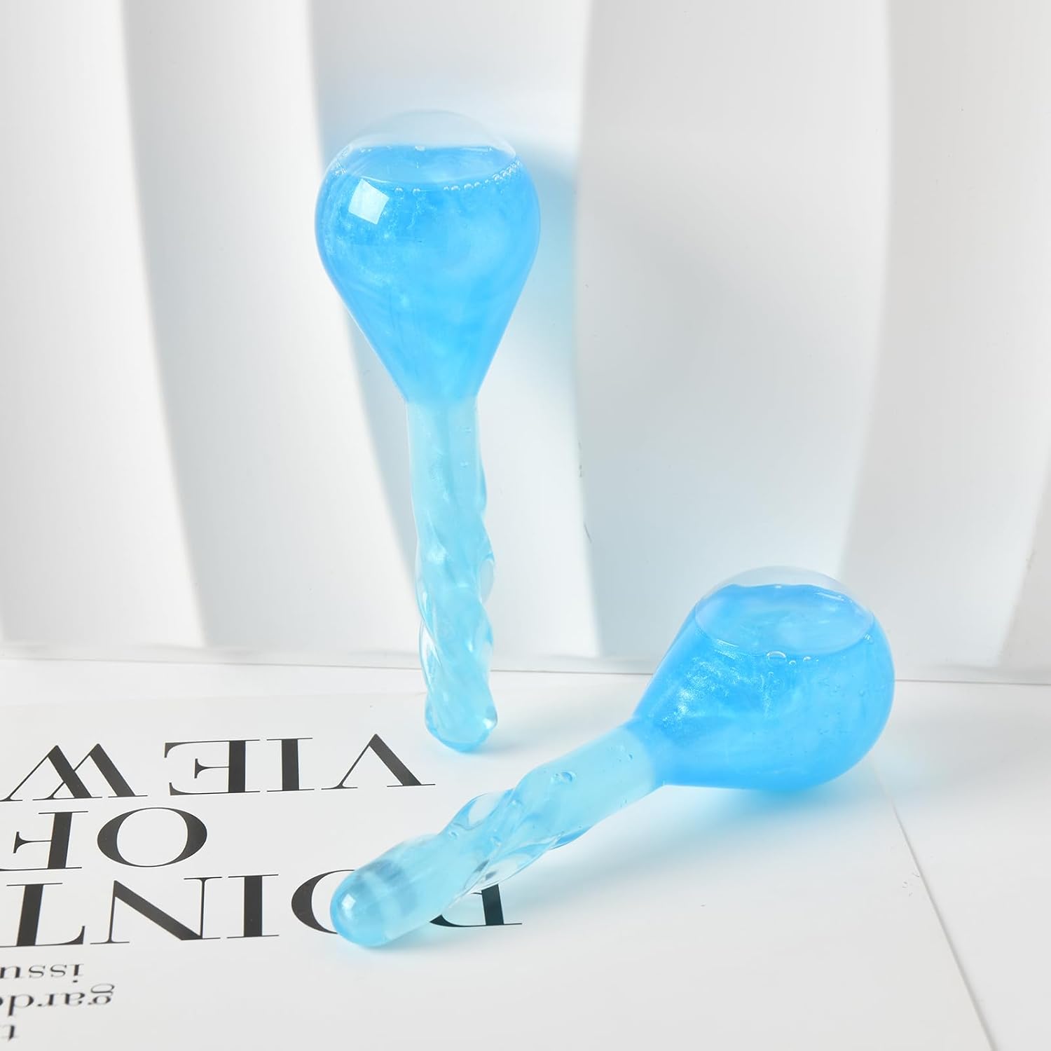Facial Ice Globes, Cryo Cooling Balls with Anti-Slip Handle for Face, Eyes & Neck, Relaxing Beauty Massage Tool for Soothing and Refreshing Skincare Routine, Quicksand Blue - Image 7