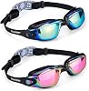 DasMeer Swim Goggles for Adult Men Women No Leak Swimming Goggles with Anti-UV Protection No Fog Goggles 2 Pack