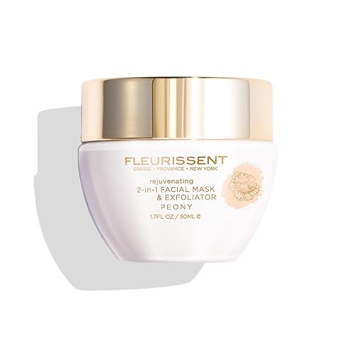 Fleurissent Enchanted Elixir – Máscara facial de peonía 2 en 1 y exfoliante – Fusión floral revitalizante, 99% natural y certificado orgánico