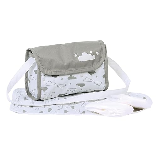 Adora Baby Doll Diaper Bag - Twinkle Stars Diaper Bag with Accessories, Gender Neutral Cloud Print