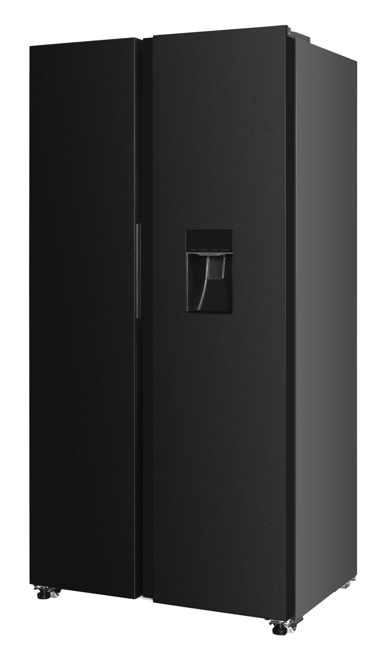 respekta Halvar Side-by-Side 439 L, No Frost, dispensador, Black Steel