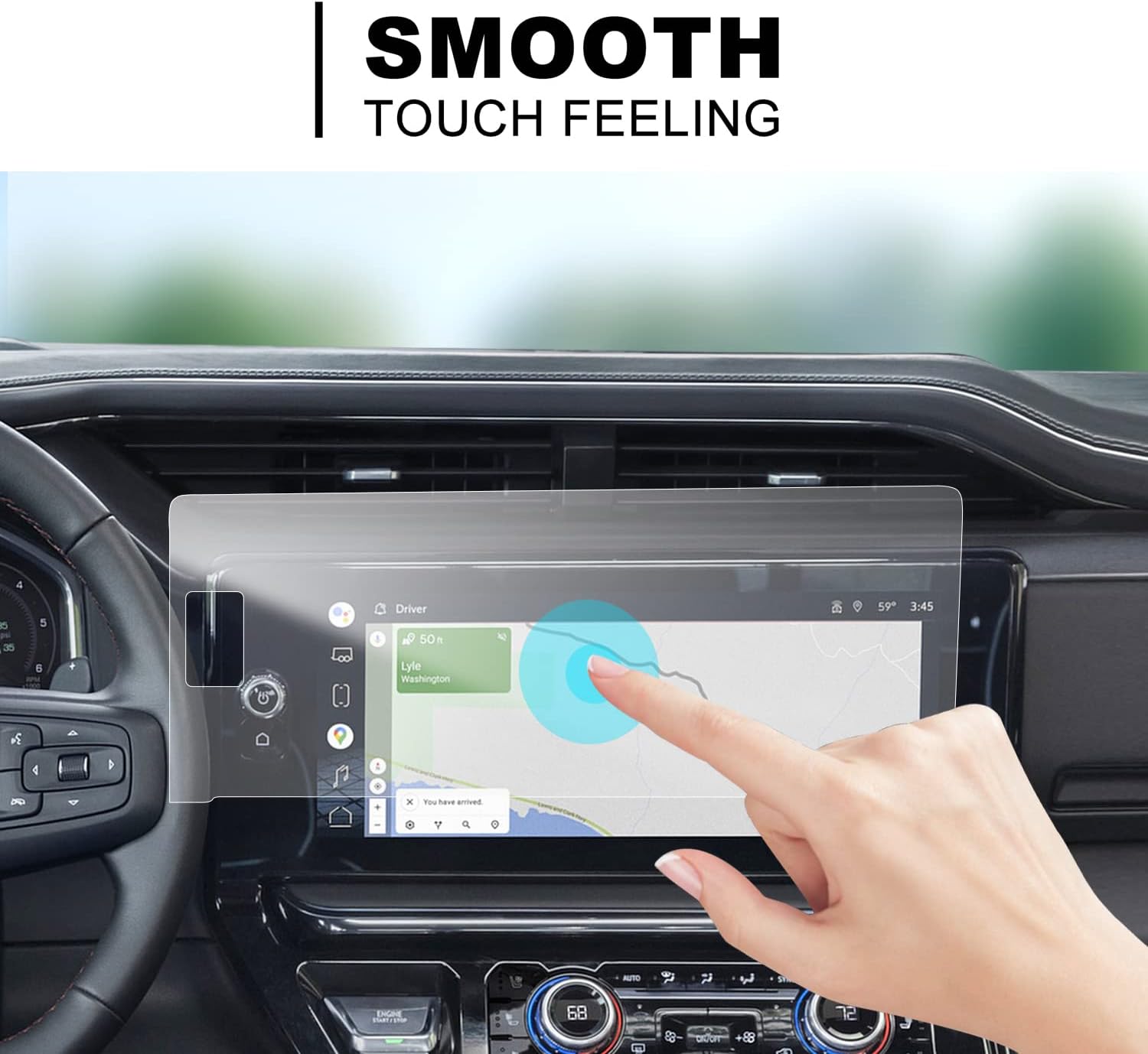 LFOTPP Car Navigation Screen Protector for 2022+ GMC Sierra 1500 13.4 Inch Auto Accessories Car Infotainment Stereo Display Center Touchscreen Protective Film (PET 13.4 Inch)