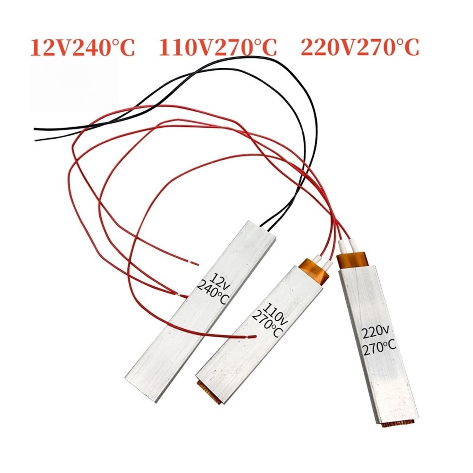 Zespół ogrzewania PTC, Element grzejny PTC do lokówek do suszarek do włosów 240 do 270 stopni Celsjusza 220 V 110 V 12 V 2 szt.(12v 240 Celsius,2Pcs)