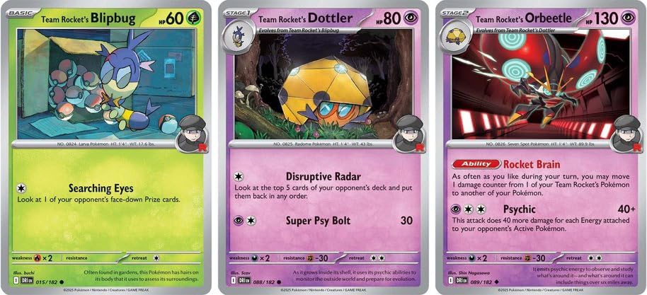 Team Rocket’s Orbeetle 089/182 – Destined Rivals – Pokemon Card Lot