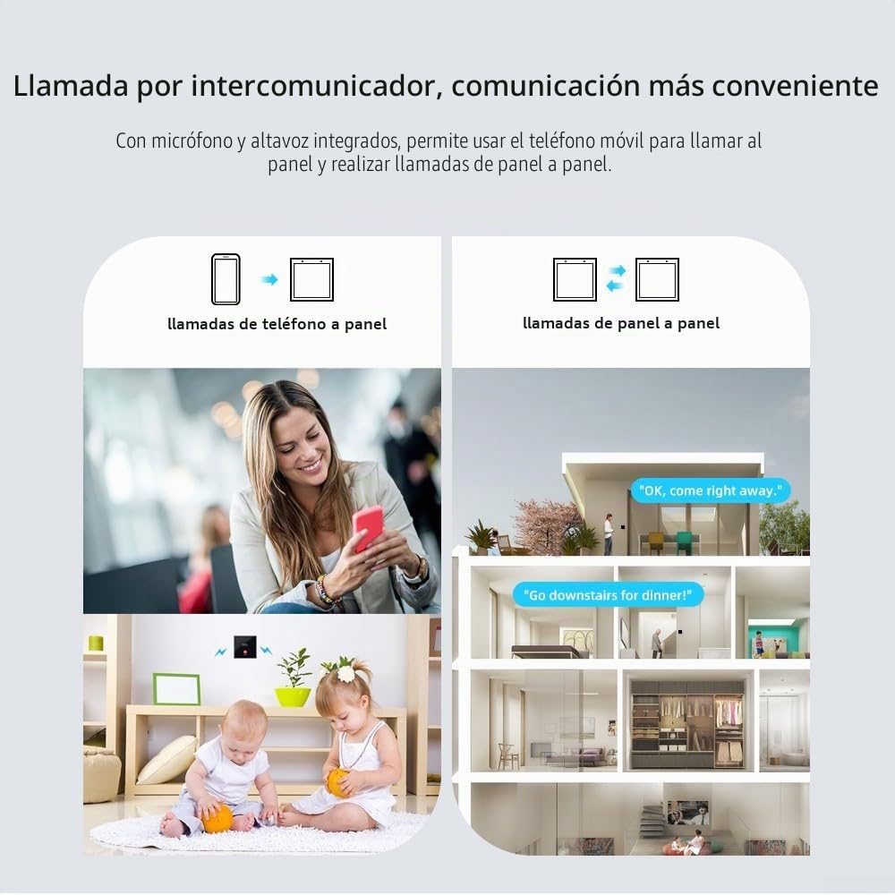 Smart Home Panel de control de 3,95 pulgadas pantalla táctil para control de voz a través de Alexa y (con función de puerta de enlace para ZIGBEE)