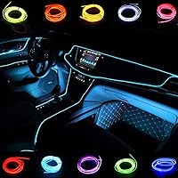 Vista 1 de ABALDI Alambre electroluminiscente para decoración interior de automóvil (9 pies, azul hielo)