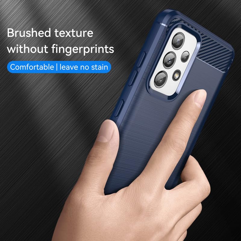 Image of Hybrid Carbon Fiber Back Case for Samsung Galaxy A52 / A52s 5G (Blue)