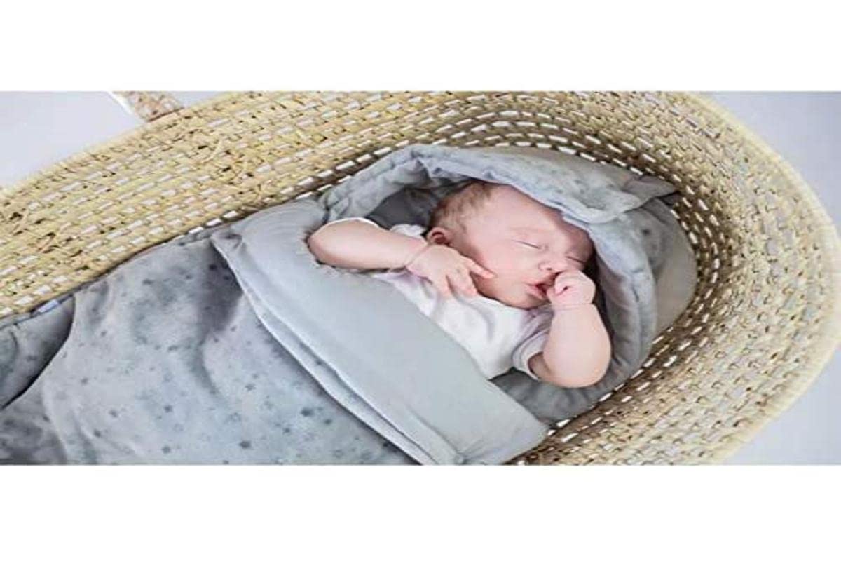 Domiva - Sacco Nanna Con Stampa A Stelle, 80 Cm, Colore: Grigio - 4