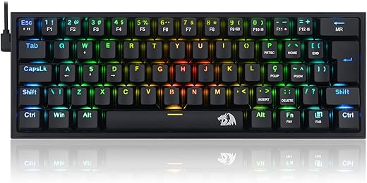 Redragon TECLADO MECANICO GAMER FIZZ RGB PRETO SWITCH VERMELHO