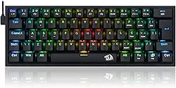 Redragon TECLADO MECANICO GAMER FIZZ RGB PRETO SWITCH MARROM