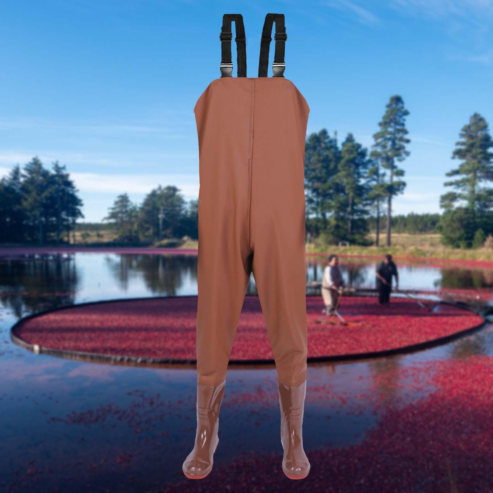 Wathose für Herren und Damen, Jagd-Brusthose mit Stiefeln, wasserdicht, atmungsaktiv, Wathose, leicht, Jagd-Wathose zum Waten, Fliegenfischen, Jagd, Schlammarbeit, rosa 1, 43 EU