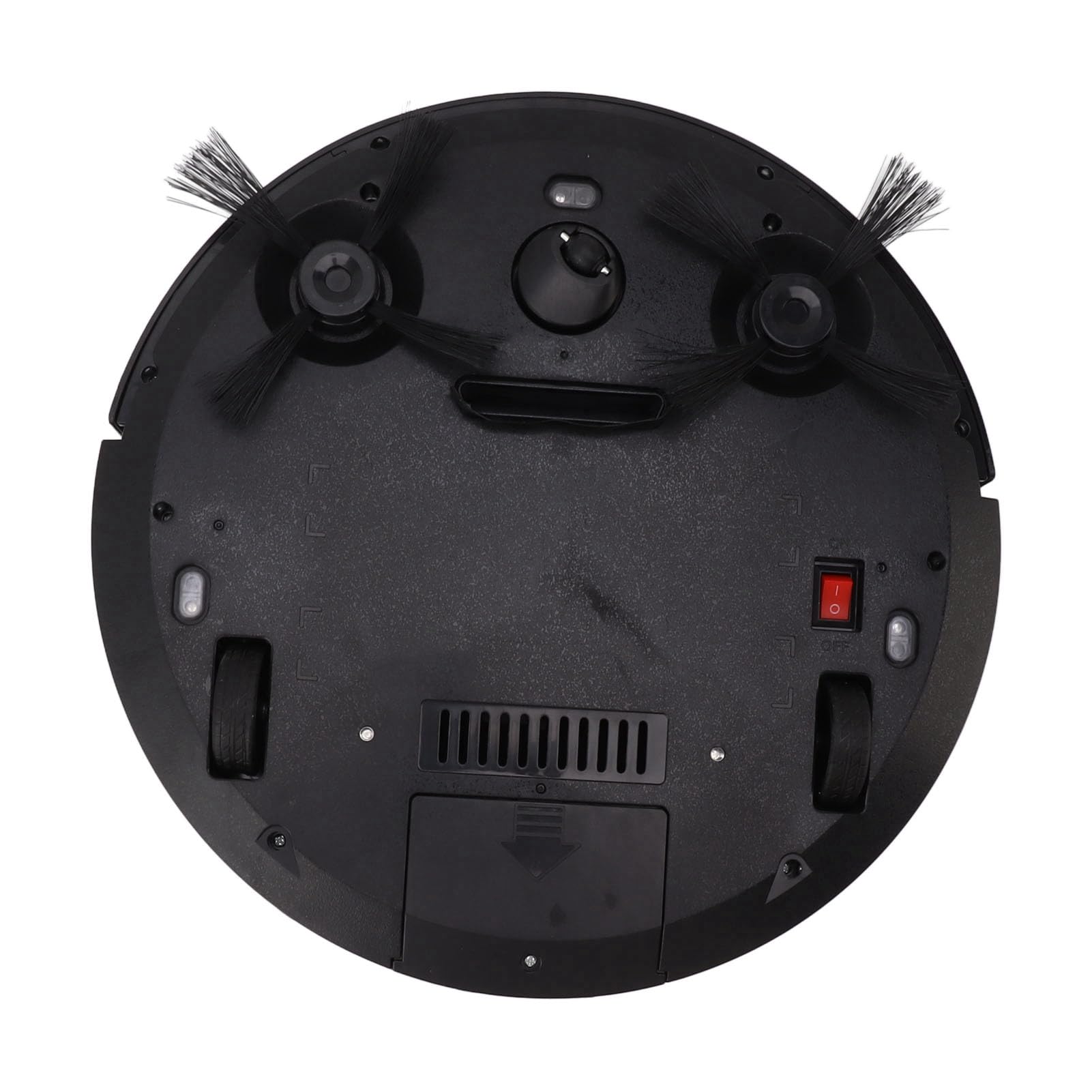 W pełni automatyczny robot odkurzacz Ultra cienki inteligentny robotyczny odkurzacz z zdalnym sterowaniem do puchu włosów puchu pod meblami Abs czarny (Czarny)