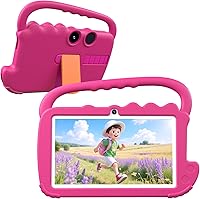 Vista 8 de YQSAVIOR Tableta para niños, 7 pulgadas 4 GB de RAM Android 12 32 GB ROM Bluetooth, pantalla IPS, control parental, cámara dual, funda a