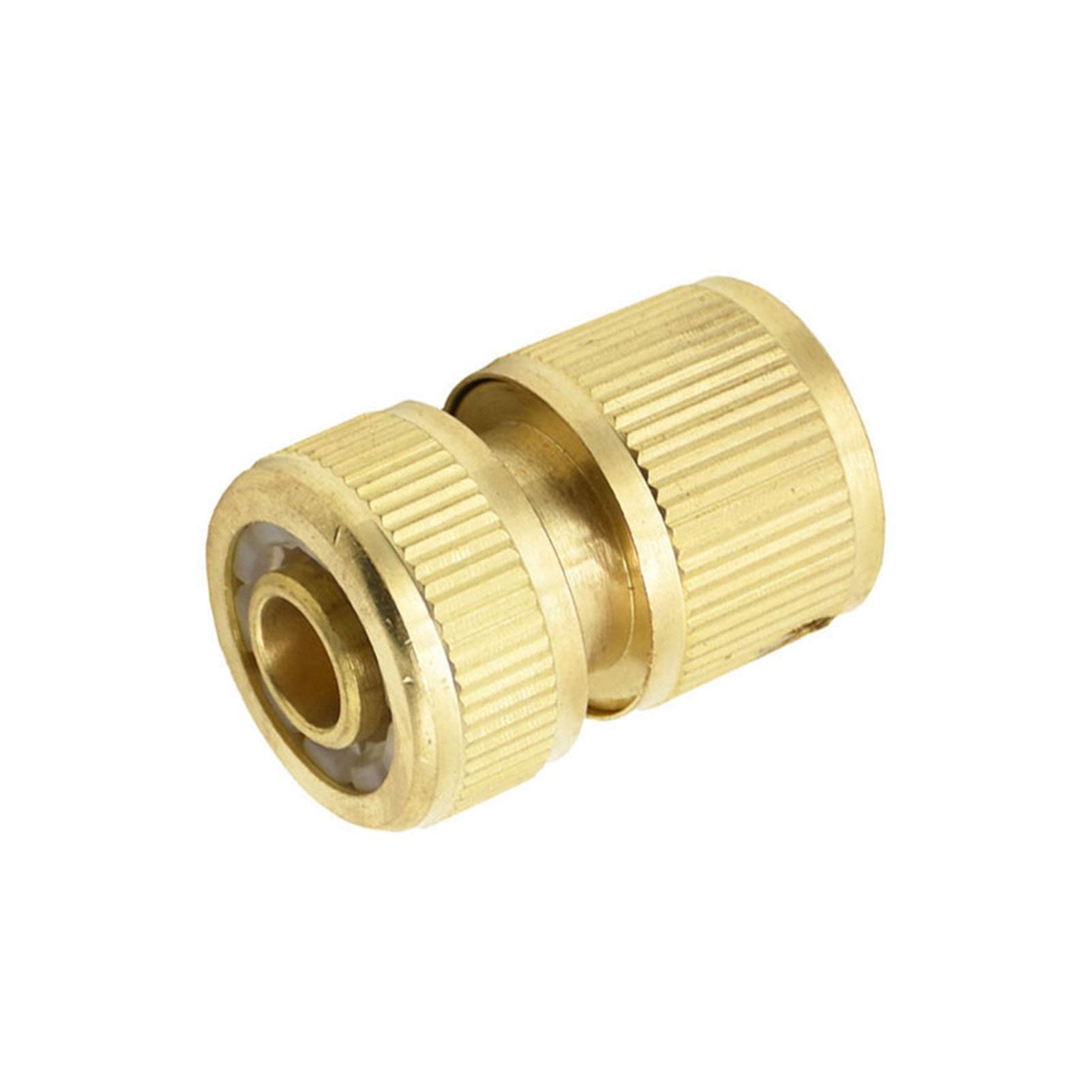 Leak-Proof Pipe Hose Fittings Irrigation 1/2 Hose Quick Connector Brass Garden Tap Garden Irrigation CAR WASH 16mm Hose Connector 6pcs