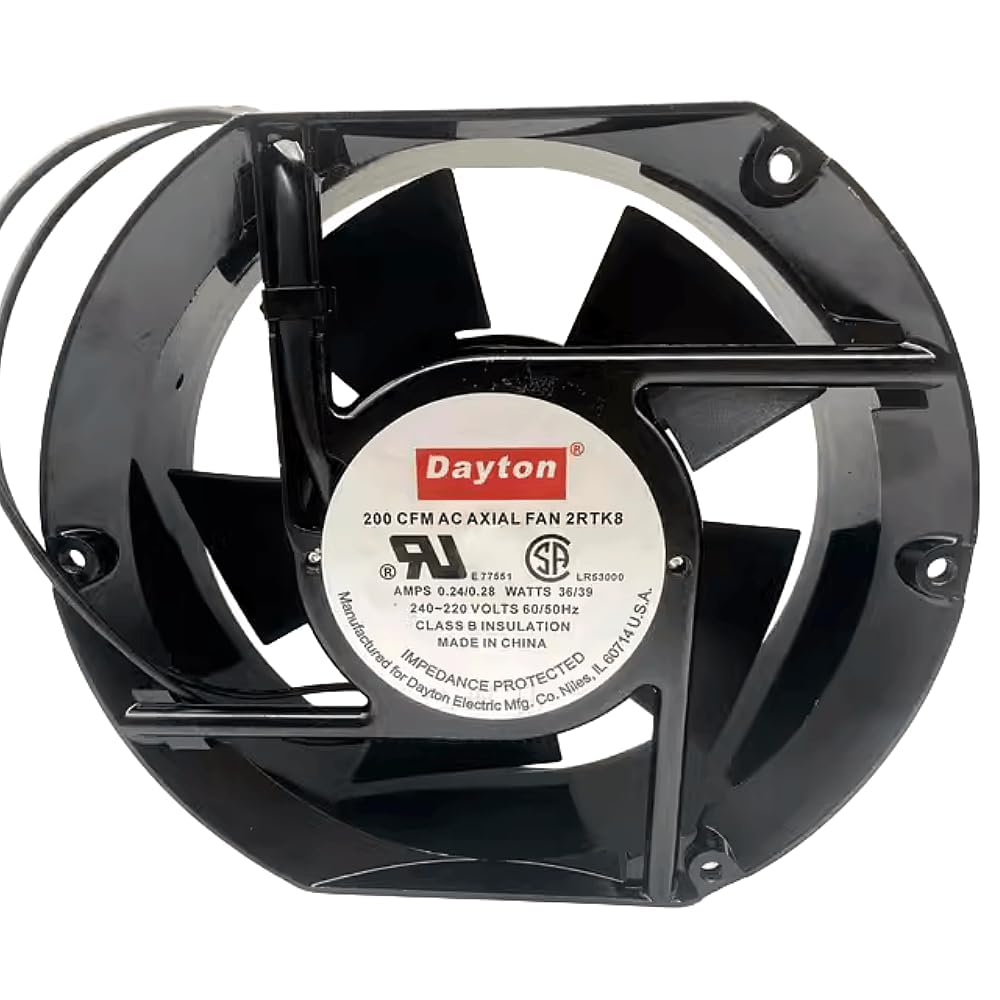 for 2RTK8 220V 0.24/0.28A 172MM Fan - 200CFM 36/39W 2-Wire Cooling Fan