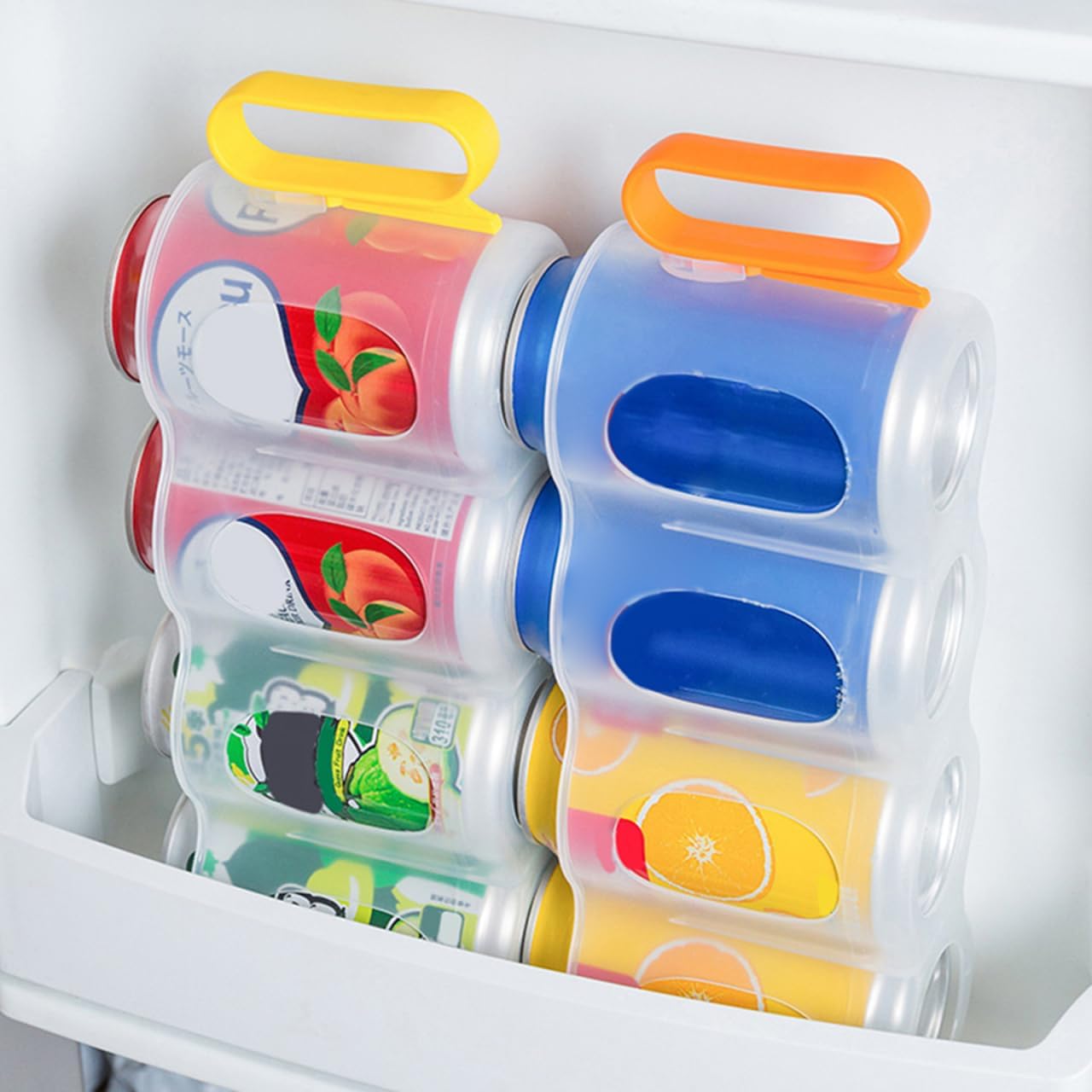 Garneck Fridge Drink Can Organizers 3pcs Soda Can Organizer for Refrigerator Plastic Can Rack Kitchen Can Organizer Beer Supply Can Holder