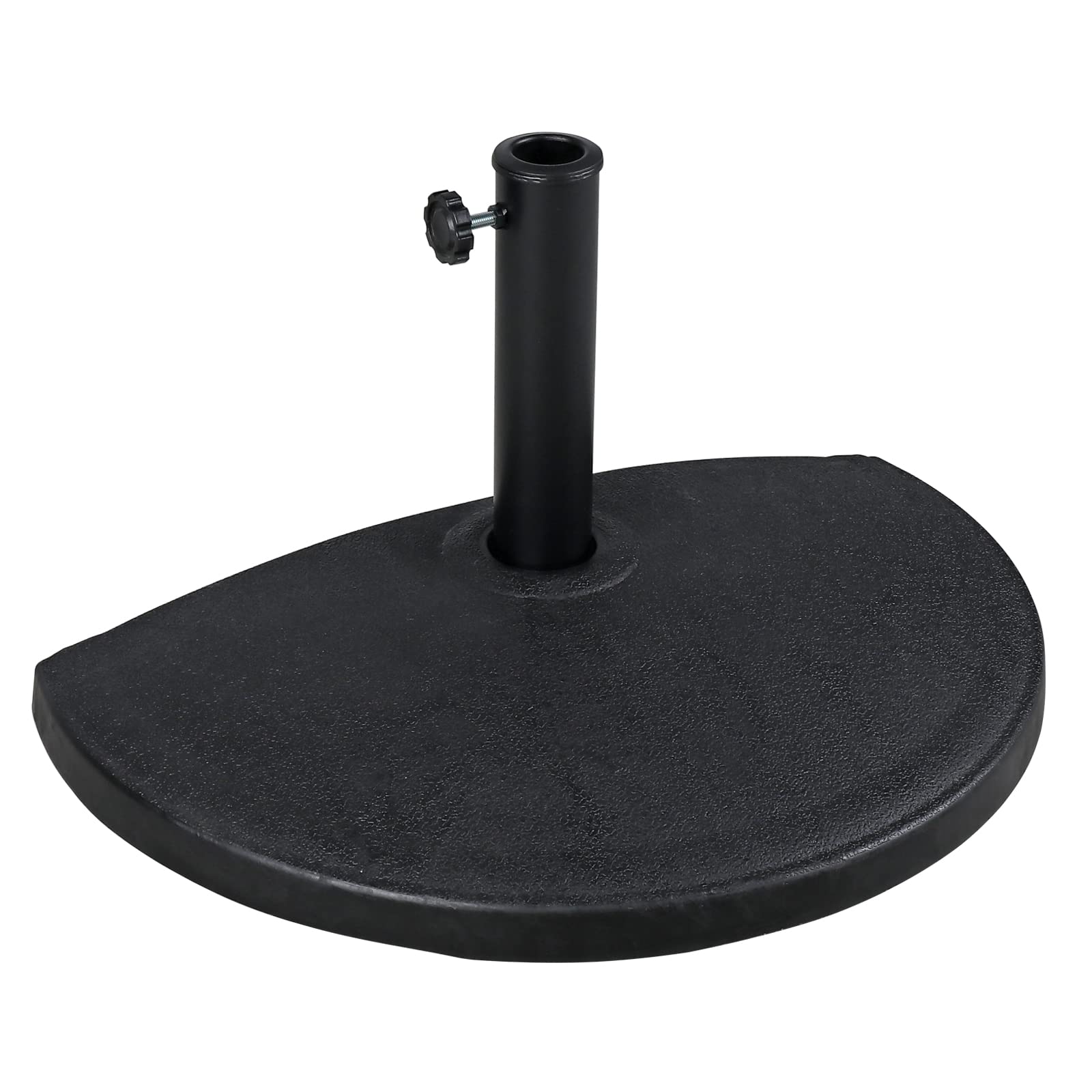 Verano GardenPatio Umbrella Base Half Round Outdoor Resin Umbrella Stand for Outdoor,Patio,Deck，Balcony, Poolside, 33lbs