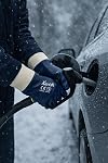 Kavish Blue Nitrile Coated Work Gloves Heavy-Duty Oil & Water Resistant Safety Gloves with Grip for Industrial Mechanical Use