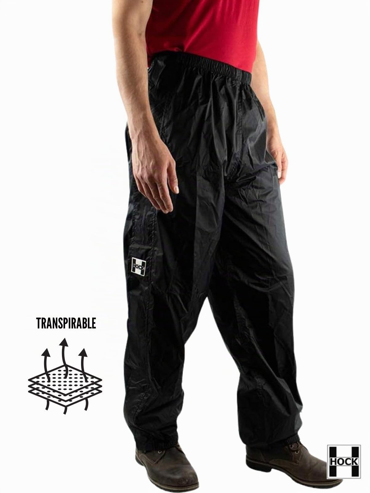 Pantalones de lluvia unisex de HOCK para una entrada cómoda - Con cremallera de 2 vías y transpirable - Extremadamente resistentes al agua