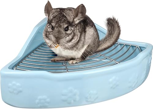 Jaula de arena para animales pequeños, triángulo de cerámica, entrenador para orinal de esquina, caja de arena para hurones, caja de ropa de cama,