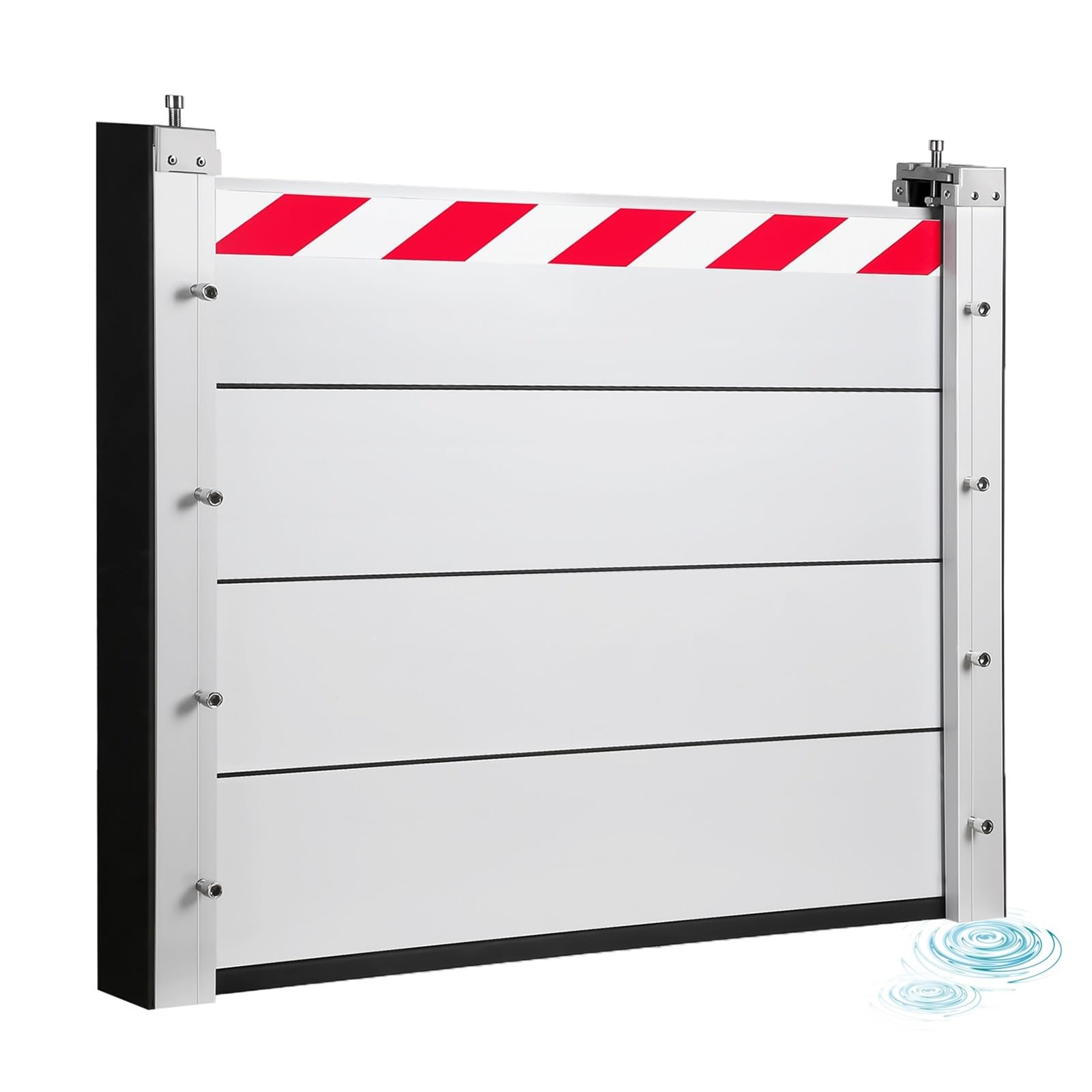 Aluminium Batardeau Réutilisable de 270 cm avec Bande Réfléchissante