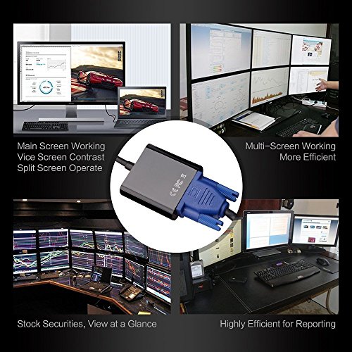 Combob Usb 3.0 To Vga Adapter, Multiple Display Video Graphics For Pc Laptop Window 7 8 10 And More, Up To 1920X1080 Resolution,Easy Install And No Need Cd Driver #TOP6