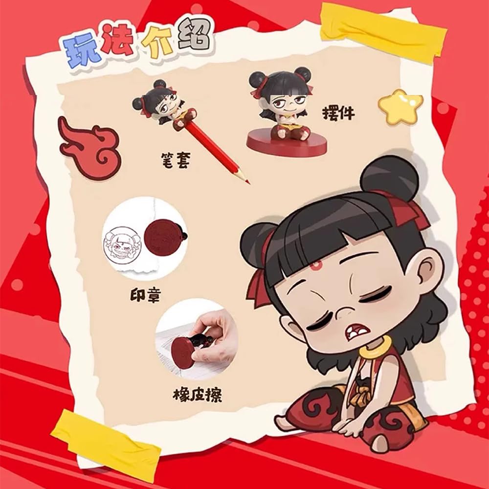Figurine, Figure della Serie Nezha, Decorazioni da scrivania, Bambole in PVC