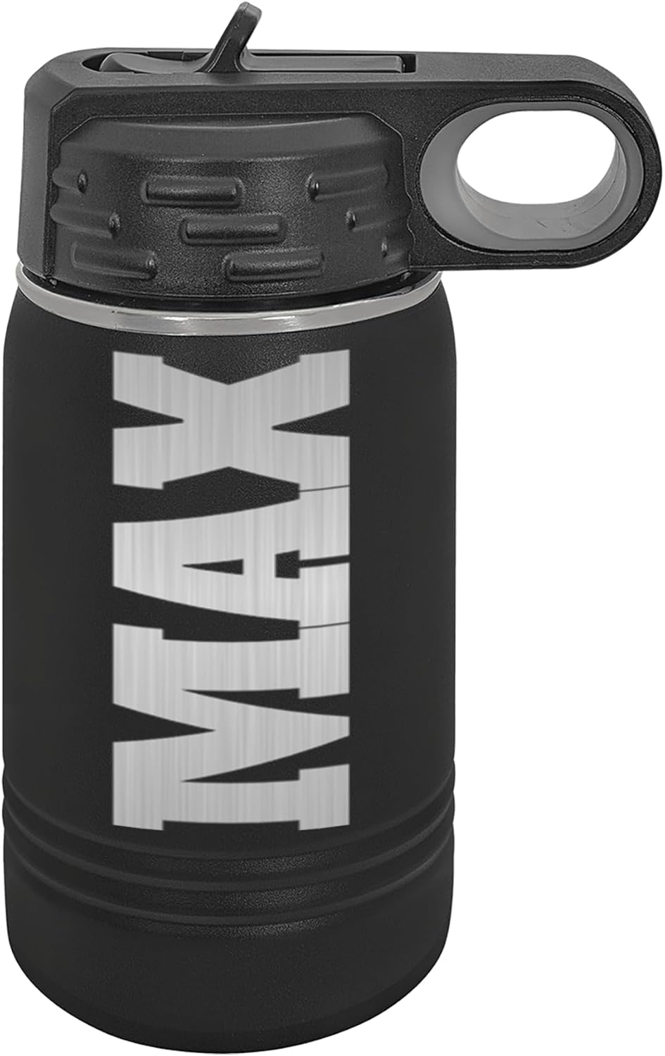 12oz Kids Tumbler Personalized with Name - Laser Engraved - Vacuum Insulated - Stainless Steel Tumbler with Lid and Straw - Travel Cup - Kid Water Bottle - Kids Sports Bottle (Pink)