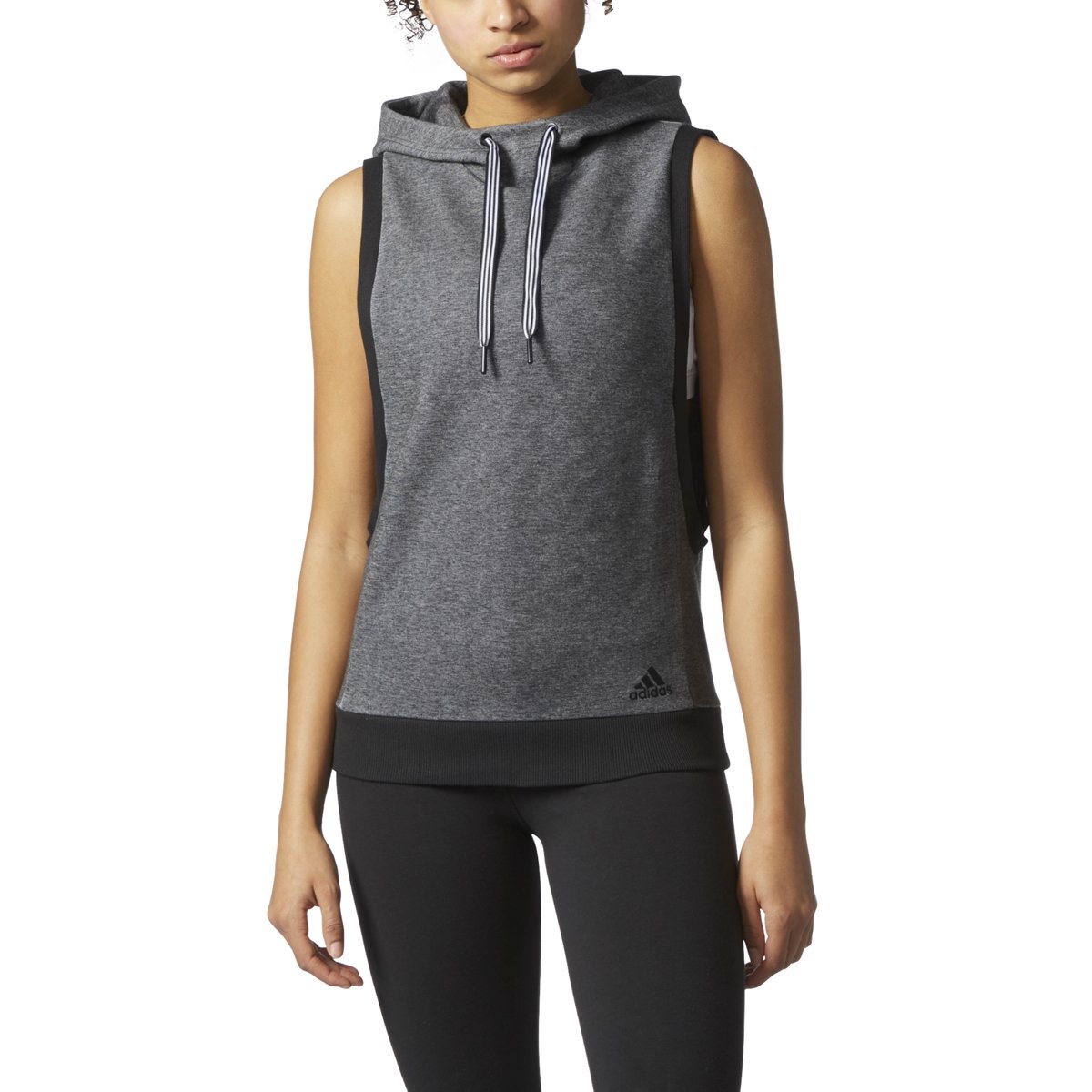 adidas sleeveless hoodie women's
