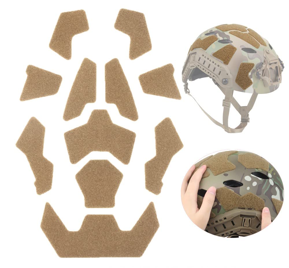 OAREA Helmet Patches Hook and Loop Fastener Sticky 11Pcs/Set High-Cut for Fast Helmets Magic Sticker Tactical Accessories(HL-ACC-54-BK)