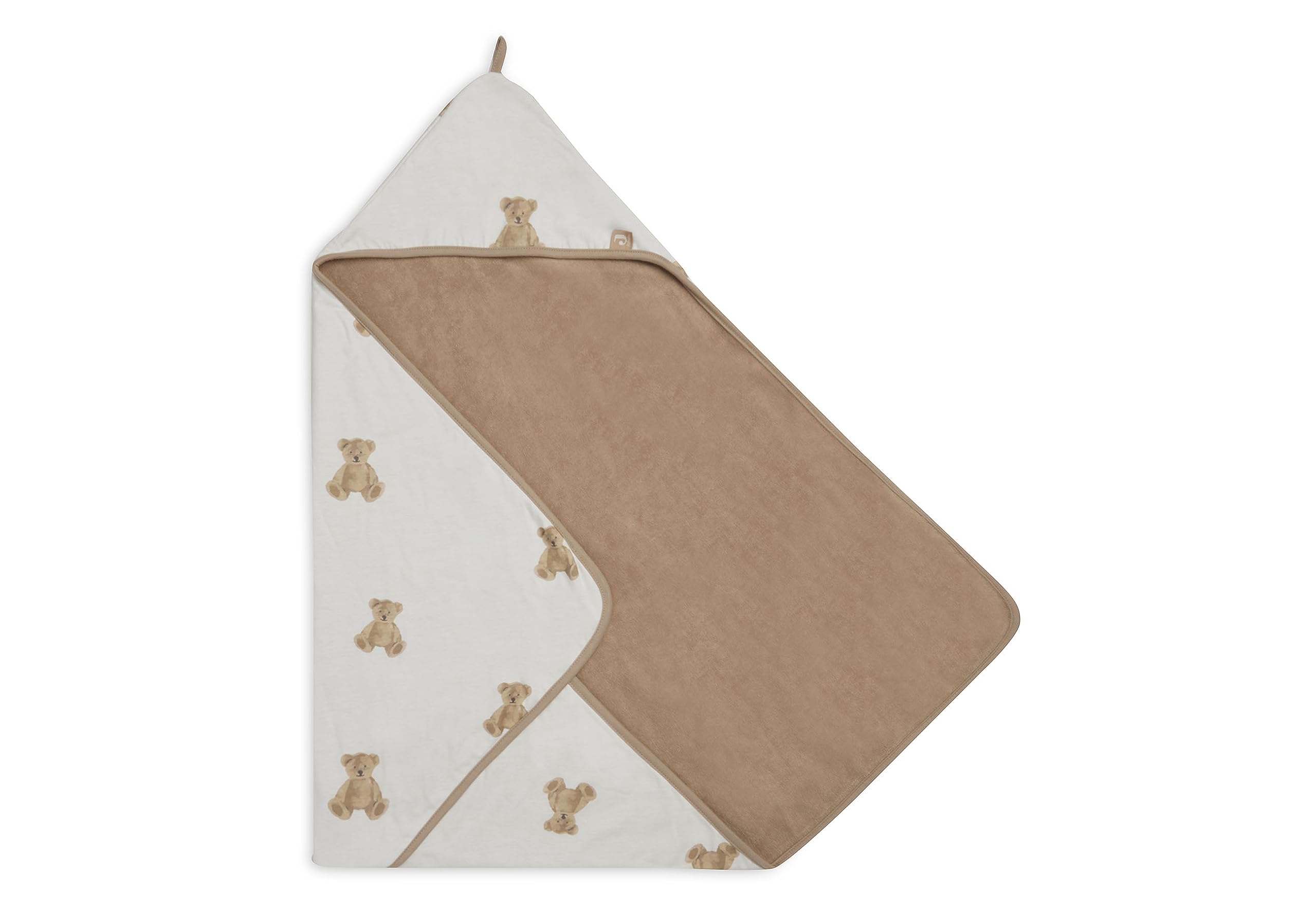 Jollein 534-836-66095 Serviette à Capuche Motif Ours en Peluche Eponge Blanc 75 x 75 cm