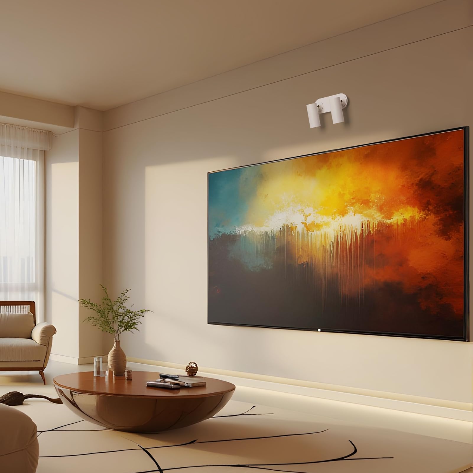 DAWALIGHT Faretti LED Soffitto 2 Punti Luce GU10 5W 3000K Bianco caldo Plafoniera Orientabile Faretto da Parete Lampada Soffitto per Interno Barra Vetrina Cucina Camera da Letto Soggiorno