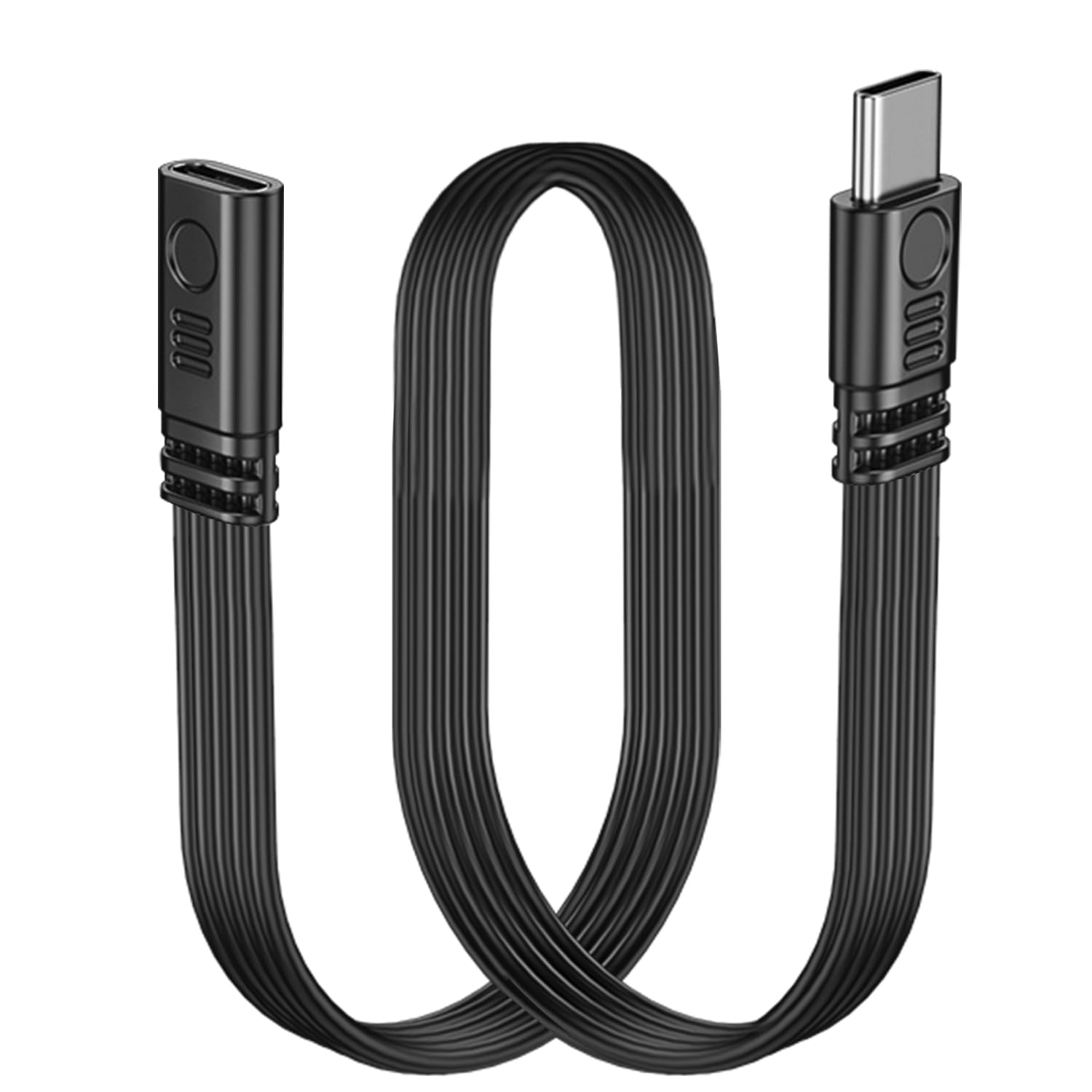 LANMINGLEL Kurzes USB Typ C 2.0 Flachkabel, PD 65W USB C 2.0 Schnellladekabel, Kurzes USB Typ C Flach Soft Datenkabel, Daten und Schnelllade Synchronisierungskabel (Direkt Stecker zu Buchsen)