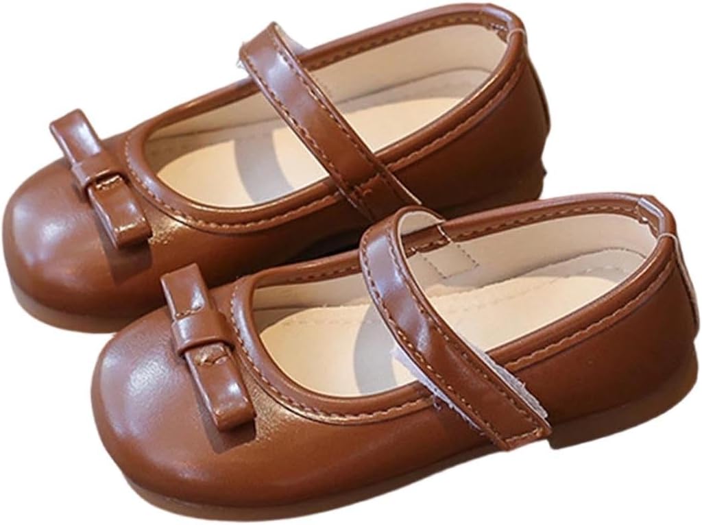 Girls' Daily Casual Mary Jane Flat Shoes Cute Bow Decor Loafers – Walking Party Flats Loafers Daily Outing School Shoes Faux Leather Footwear
